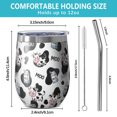 thumbnail image 5 of 12oz Stemless Wine Tumblers White Cow Black Spot Milk Pattern Vacuum Insulated Stainless Steel Travel Tumbler Cups Mug with Lid and Straw for Champaign,Cocktail,Beer with Cleaning Brush, 5 of 5