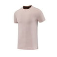 thumbnail image 2 of Vetsdori Mens Pink T-Shirts Breathable Plain Pull on Athlete Fashion Cooling Crew Neck Short Sleeve Shirts for Men Travel, 2 of 9