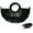 Black, variant on Women Fashion Hollow Crescent Moon Handbag - Fan Shaped Shell Top Handle, Patent Leather Shoulder Crossbody Bag (Multi-Colors)​