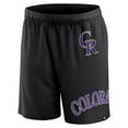 thumbnail image 2 of Men's Fanatics  Black Colorado Rockies Clincher Mesh Shorts, 2 of 3