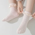thumbnail image 7 of LIaqionyy Toddler Girls Ruffle Lace Socks Frilly Anti Slip Soft Princess Socks Cute Breathable Crew Socks, 7 of 7