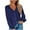 Blue, variant on Women's Lightweight Crochet Cropped Cardigan 2024 V Neck Long Sleeve Button Down Bolero Shrug Sweater Tops