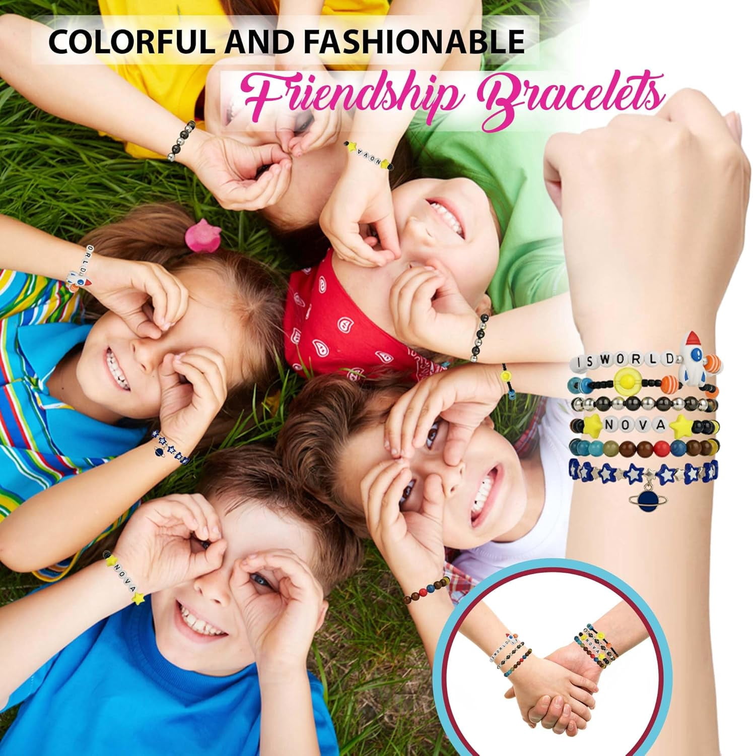 Bath Bombs for Kids with Jewelry Inside & Keepsake Box for Kids with Space Galaxy Bracelets