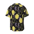 thumbnail image 2 of Xecao offers the Lavender Flowers for Men's Casual Short-sleeved Shirt, a button-up collared shirt with a pocket, perfect for beach vacations and yacht travel in the Large size., 2 of 7