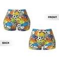 thumbnail image 5 of Lsque Various Balls Pattern High Waisted Biker Shorts for Women-Tummy Control Fitness Athletic Workout Running Yoga Gym Shorts,Moisture-Wicking-, 5 of 9