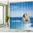 thumbnail image 5 of Ambesonne Blue Shower Curtain, Rock in Ocean Serenity, 69"Wx70"L, Turquoise Grey, 5 of 5