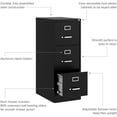 thumbnail image 5 of Home Square Set of 2 3 Drawer - Letter Width - Vertical File Cabinet - Black, 5 of 12