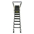 thumbnail image 3 of All Black Attic Pull Down Ceiling Ladder Stairs Folding Loft Ladder Stairs 31.5" x 39.37" 12 Steps Carbon Steel, 3 of 23