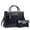 2039Black, variant on Women's Vegan Leather Handbag Set Structured Top Handle Satchel with Matching Clutch Tote Bag for Work & Everyday Use