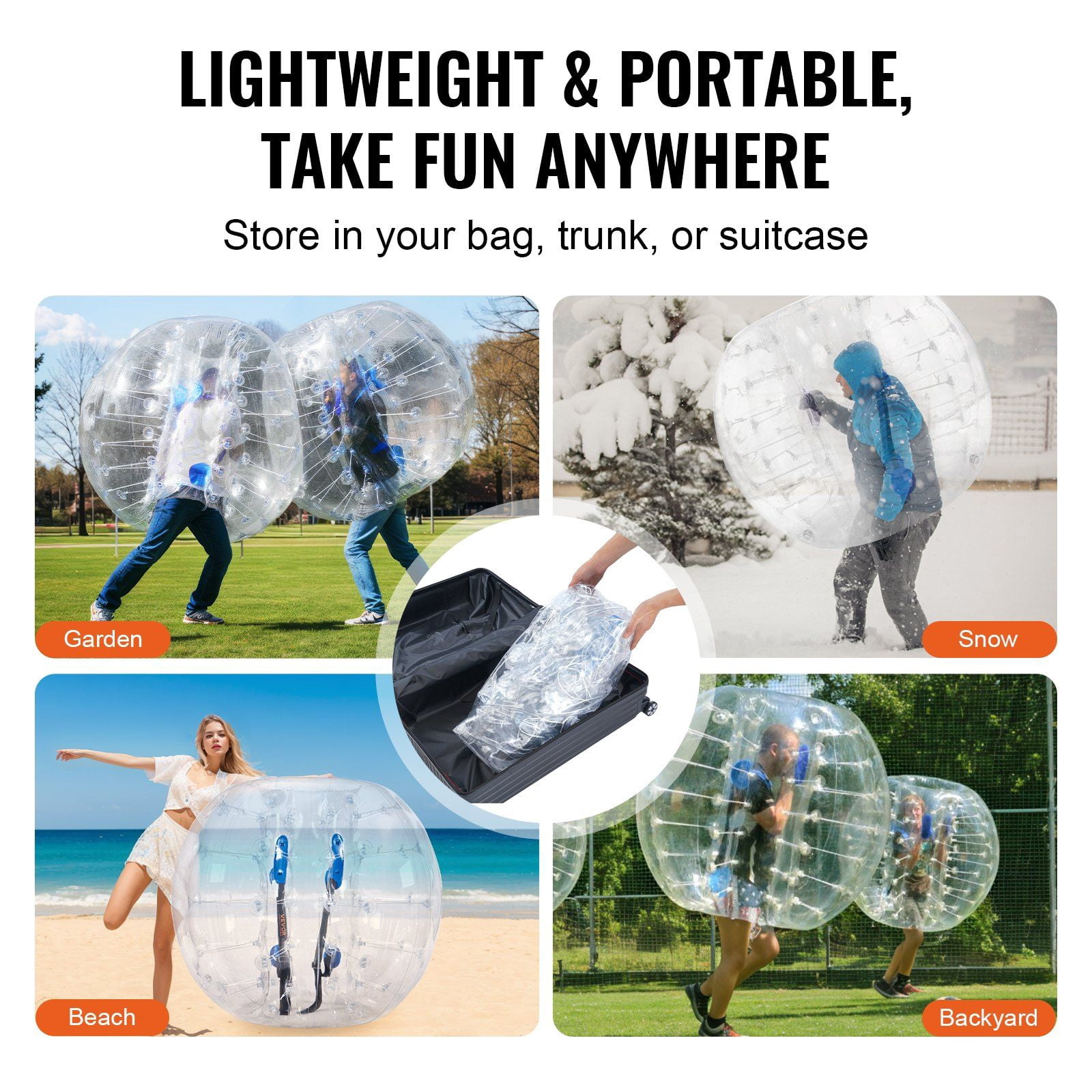 Sumo Zorb Ball 1.5M - Durable Inflatable Bumper Bopper Toy for Outdoor Play, Team Gaming, Garden & Park Activities