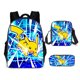 thumbnail image 1 of Mochila Pikaqiu de mochila escolar de 3 piezas, bolso infantil cómodo de poliéster, 1 of 5