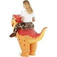 thumbnail image 6 of COMIN 72 inch Inflatable Dinosaur Costume for Adults Ride on Dino Costume Blow Up Trex Costume Orange Costume for Halloween Party, 6 of 6