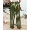 thumbnail image 7 of Mohiass Wide Leg Dress Pants for Women Business Casual Elastic Waist Comfy Work Pants Baggy Lounge Pants Trousers with Pocket Green M, 7 of 7