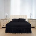 thumbnail image 4 of CNKOO Ruffled Grey King Size Bed Skirt  Dust Ruffle for King Bed with 15” Drop  Soft and Solid Microfiber  Classic Style  California King  Silver Gray Bedskirts, 4 of 6