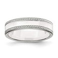 thumbnail image 6 of 925 Sterling Silver 5mm Design Edge Band Ring Size 8, 6 of 6