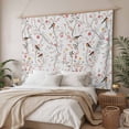 thumbnail image 3 of Flowers Birds Large Tapestry for Bedroom Wall Hanging Tapestry, Spring Botanical Floral Tree Branches Ceiling Backdrop Tapestries Poster Blanket Wall Decor for Teens Room Living Room Dorm 86" x 104", 3 of 8