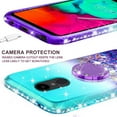 thumbnail image 5 of Compatible for LG Stylo 4 Q710 Case, LG Q Stylus Case, SOGA Rhinestone Floating Liquid Quicksand Cover Cute Phone Case with Embedded Metal Ring for Magnetic Car Mounts and Lanyard - Teal / Purple, 5 of 5