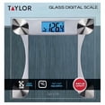 thumbnail image 4 of Báscula digital de vidrio Taylor con seguimiento de peso, báscula de baño para medir el peso corporal, báscula digital para baño, altamente precisa, mide hasta 200 kg, funciona con pilas, compatible c, 4 of 5