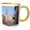 Yellow/White, variant on 3drose, Italy, Spoleto, Duomo, Santa Maria Assunta, Cathedral - Eu16 Rti0139 - Rob Tilley, 11oz Two-tone Black Mug