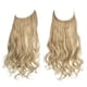thumbnail image 1 of Zhuge Peluca larga ondulada con línea de tamaño ajustable transparente, pieza de cabello rizado, pieza de cabello secreto oculto para mujeres, sin clip, 18 pulgadas, rubio sucio, 1 of 3