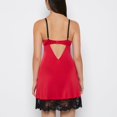 thumbnail image 3 of Satin Opulent Lace Slip in Crimson, 3 of 5
