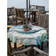 thumbnail image 6 of Outdoor Tablecloth with Umbrella Hole, Coastal Whale Spillproof Waterproof Outdoor Table Cover, Farmhouse Nautical Marine Life Starfish Patio Tablecloths for Party/Garden/Picnic, Round 54 inch, 6 of 9