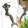 thumbnail image 4 of Sungmor Estatua Jardín Hierro Fundido Sirena, Adorno Fig. Paisajismo 26 cm alto, Escultura p/ decorar alberca, estanque, soportes p/ maceteros, estante p/ libros, mesa de esquina, 4 of 8