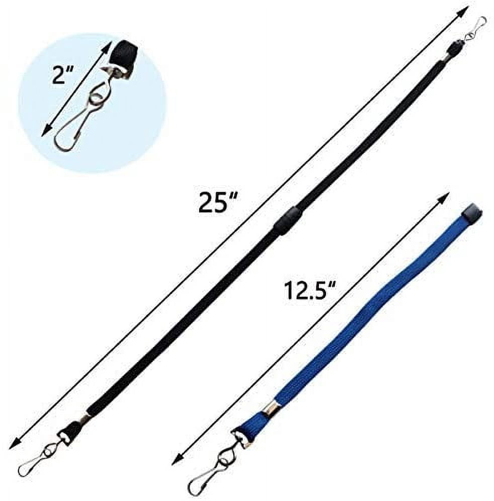 5 Pack -Face Mask Lanyards - Smaller Size with Safety Breakaway Clasp - Small Size Ear Saver Holder with Swivel J Clips - Short 12.5" Length by Specialist ID (Purple)