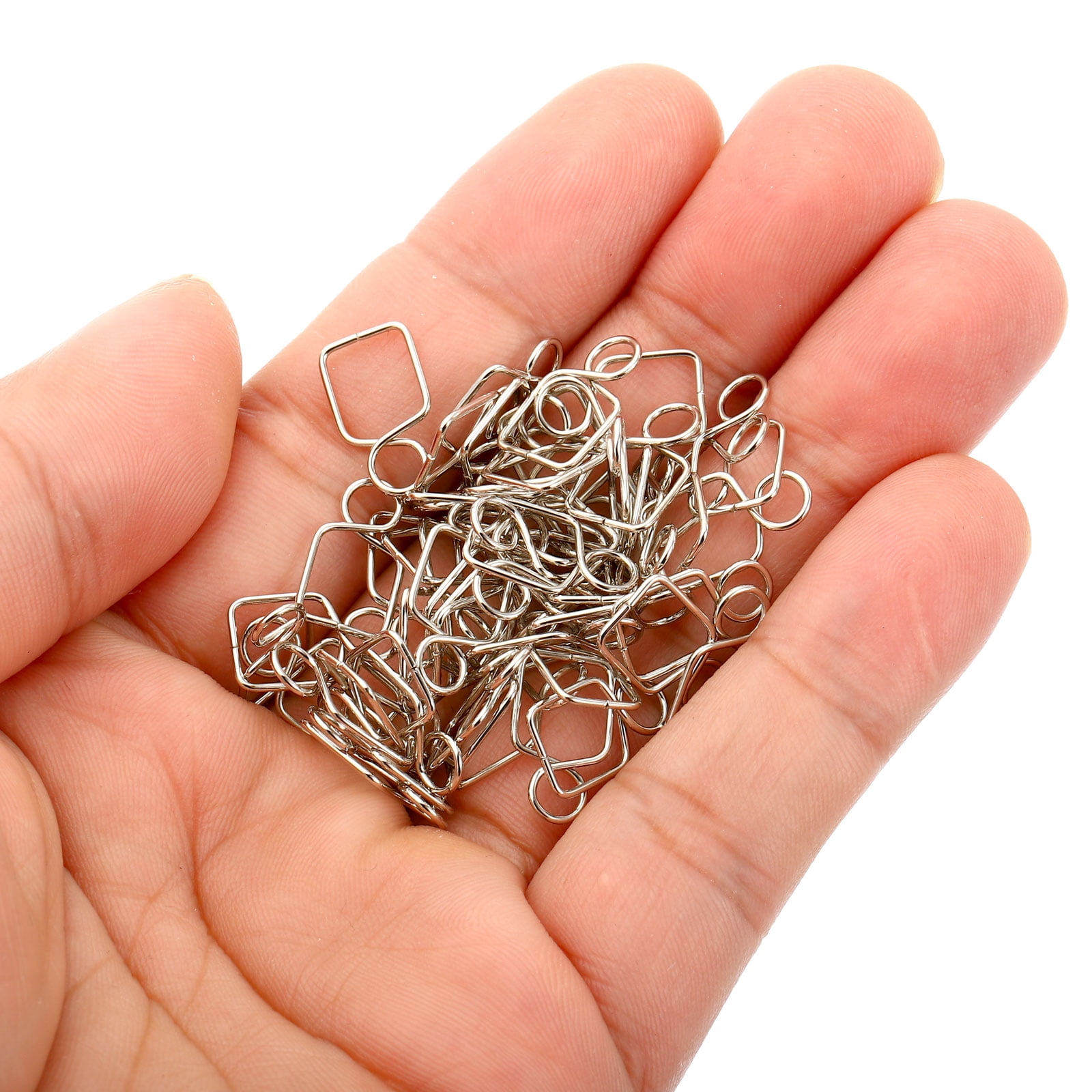 Unique Bargains Chandelier Connector Clip for DIY Fastening Ball Parts Silver 14mmx8mm