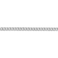thumbnail image 2 of Real 14kt White Gold 3.35mm Semi-Solid Curb Chain Chain Bracelet; 8 inch; Lobster Clasp; for Adults and Teens; for Women and Men, 2 of 4