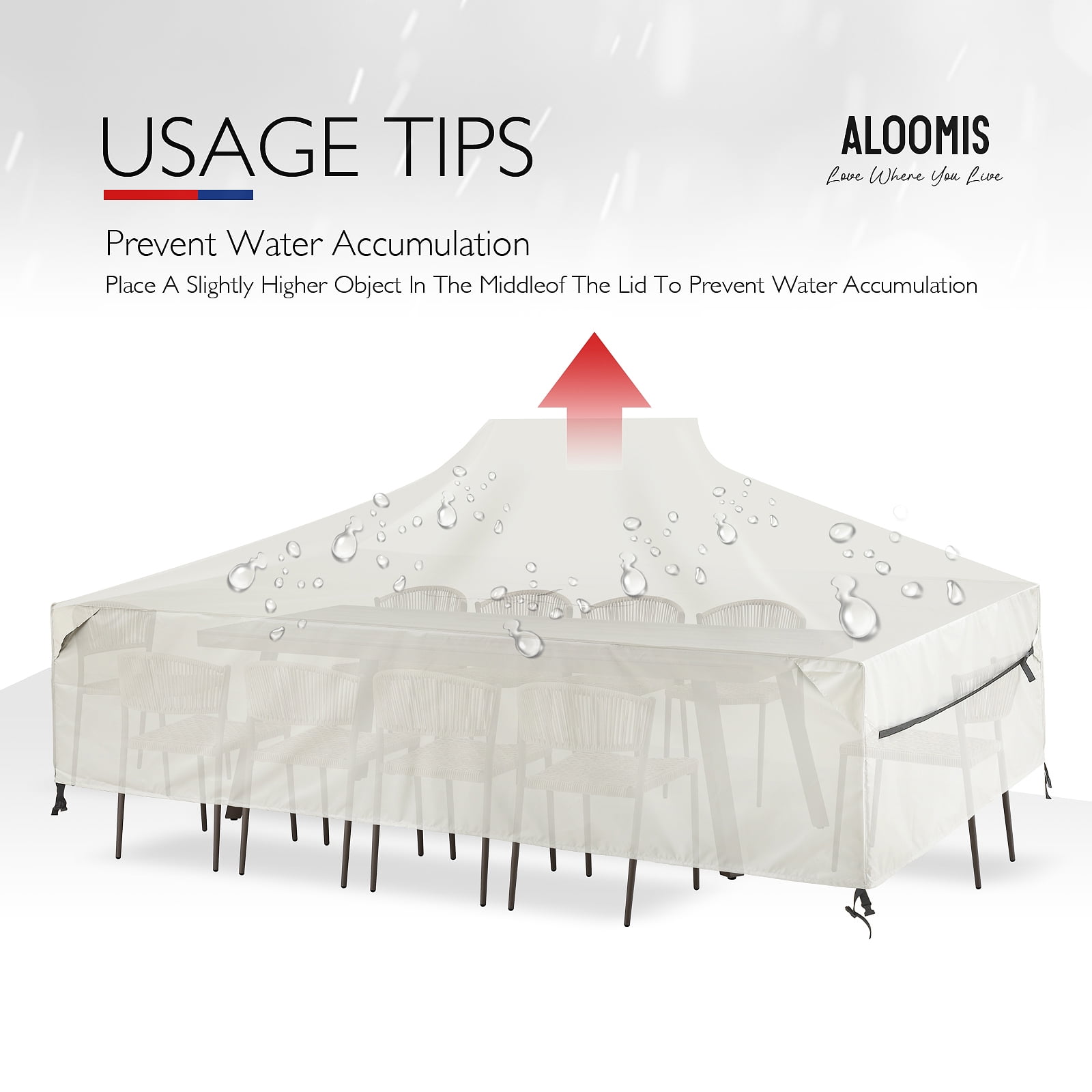 Patio Furniture Covers Waterproof - 420D Outdoor Table and Chair Set Cover with Built-in Storage Bag - Rectangular Patio Table Cover for 4-Seat Dining Set or Sectional Sofa (Beige, 72''x72''x28'')