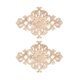 thumbnail image 1 of Wood Carved Appliques, 2Pcs Wooden Decorative Onlays, Unpainted Furniture Center Decals for Cabinet Dresser Bed Door Wall, 1 of 5