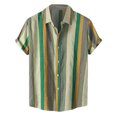 thumbnail image 2 of Palato Mens T Shirts,Men Hawaiian Short Sleeve Beach Shirt Printed Summer Casual Button Down Shirts, 2 of 9