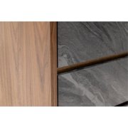 Limari Home Metcalf Veneer and MDF Wood Bedroom Dresser in Walnut/Gray