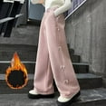 thumbnail image 5 of Fozruso Girls Jogger Sweatpants Winter Girls Fleece Lined Casual Jogger Pants With Wide Leg Design Warm Sweatpants For Big Kids And Teenagers Fashion Outerwear Sizes 6-7 Years, 5 of 5