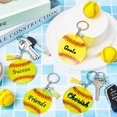 thumbnail image 5 of 15PCS Softball Baseball Acrylic Keychain Blank with Tassel, Party Gift, Yellow, 5 of 5
