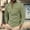 Army Green, variant on Men's Henley Shirts, Pocket Long Sleeve Button Crew Neck Color Block Casual Pullover for Men White