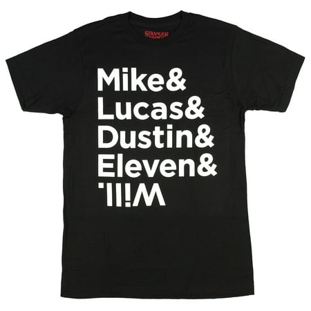 stranger things apparel names characters shirt tv fan mens