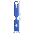 thumbnail image 4 of OULII 3Pcs Blue Travel Baggage Tags PVC Personal Information Label Durable and Practical, 4 of 9