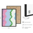 thumbnail image 3 of HAUS AND HUES Framed Danish Pastel Room Decor Aesthetic - Set of 6 Colorful Wall Art, Danish Pastel Wall Art, Trendy Pastel Room Decor for Teens, Framed Art Floral, Pink Abstract (Framed Black 11x14), 3 of 6