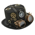thumbnail image 2 of Sombrero Steampunk Yuyangstore con gafas y fieltro negro, 2 of 8