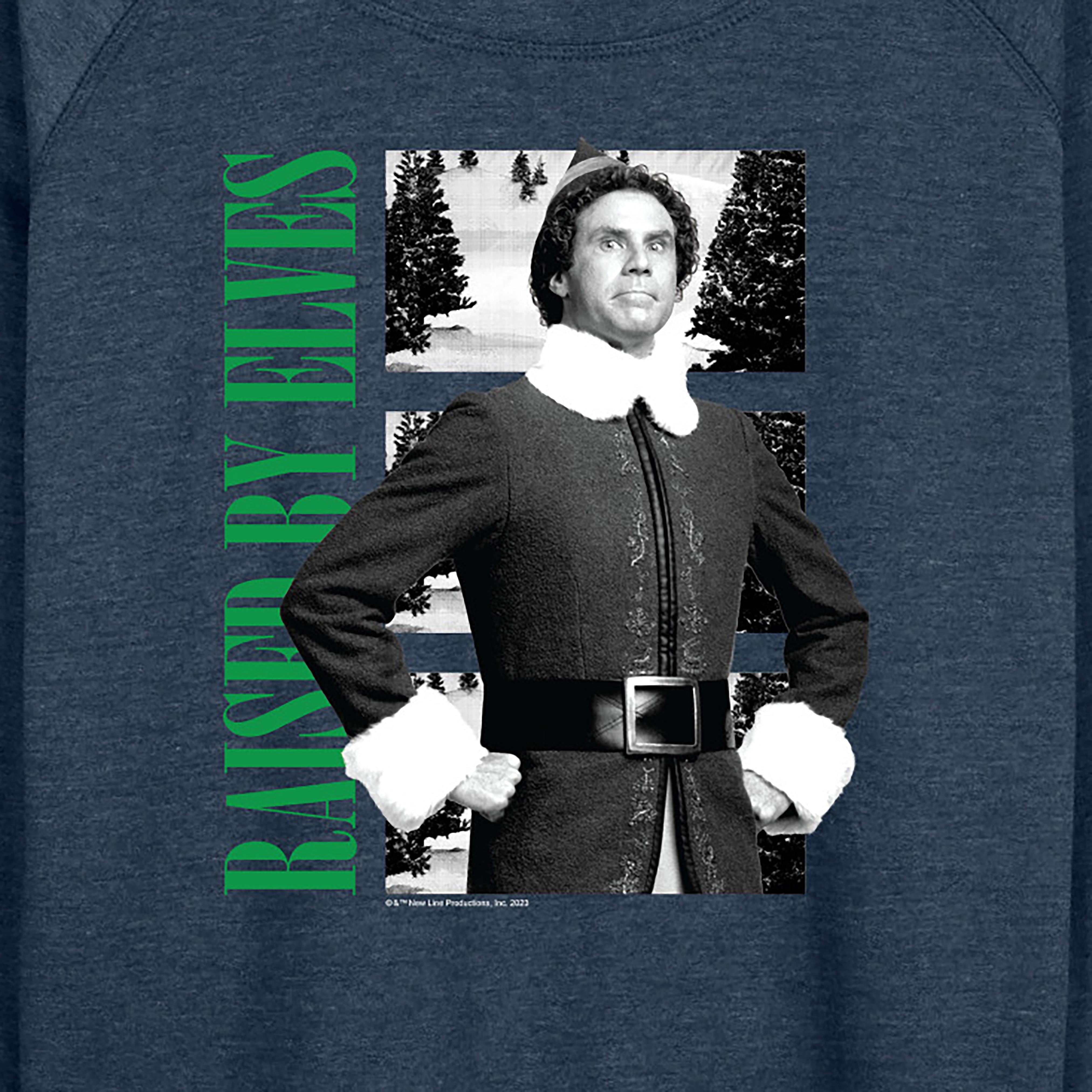 ELF - Christmas Raised By Elves - Women's Lightweight French Terry Long Sleeve Shirt