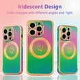 thumbnail image 2 of Biwat-Magnetic Case for iPhone 14 Pro Max Case 6.7",Cute Luxruy Iridescent Case with Love Hearts Pattern, Plating Edge Camera Lens Protection Shockproof Phone Cover for Women Girls,Iridescent Violet, 2 of 4