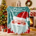 thumbnail image 4 of WEGFTDUOP Christmas Print Blanket Comfortable And Soft Flannel Blanket Merry Christmas Blanket Suitable For Bedroom Sofa Christmas Decoration 130X100cm Blankets And Throws, Bed Blankets, 4 of 7