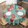 thumbnail image 3 of Pioneer Flower Floral Print Pattern Round Tablecloth 60"x60",Wrinkle Wipeable Table Cloth for Kitchen Dining Room Picnic Patio Party, 3 of 6