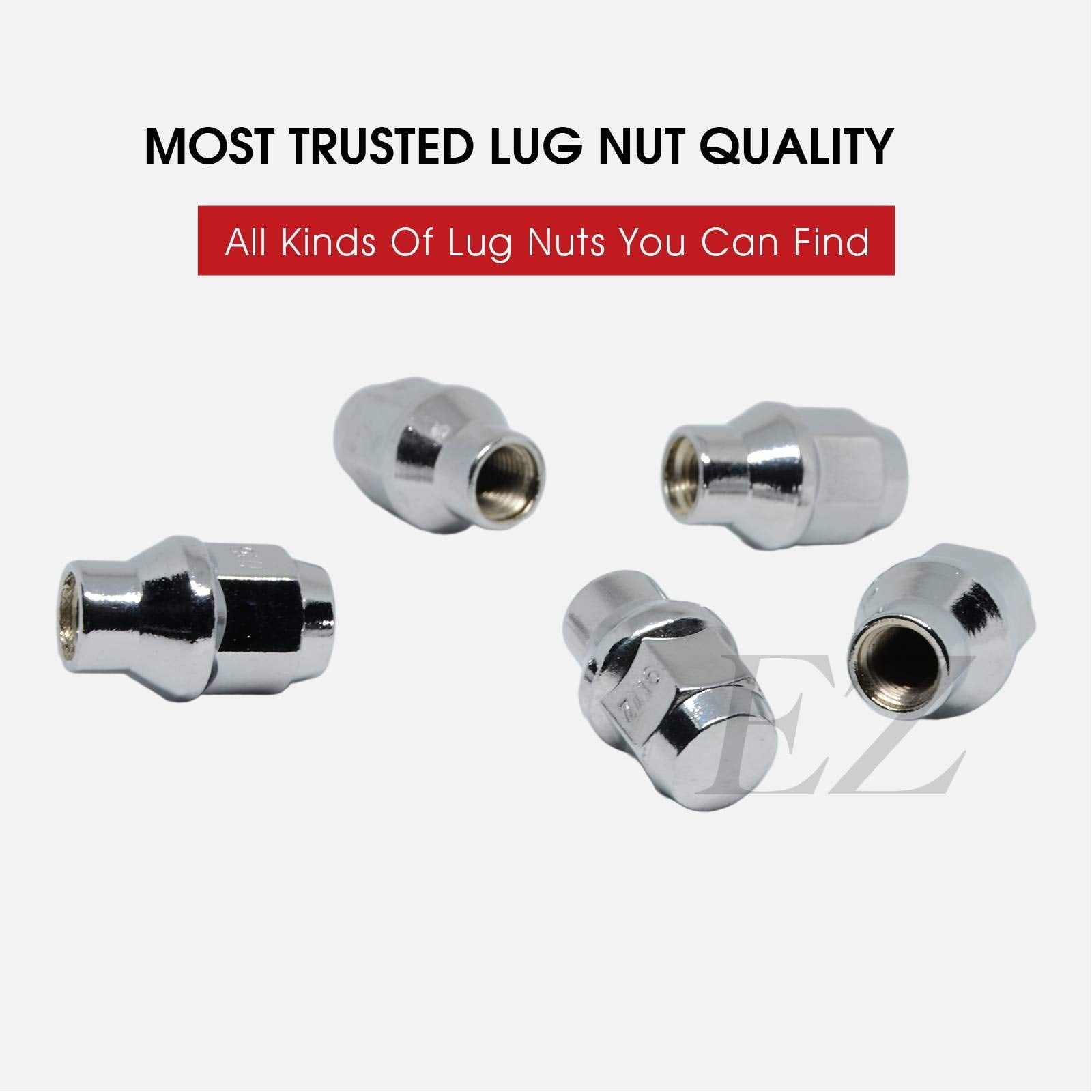20 ET Bulge Conical Lug Nuts 7/16"-20 with Offset Washers 5/16" Shank 0.62" Dia 1.4" Length