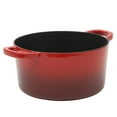 thumbnail image 3 of Crock Pot Artisan 7-Quart Round Cast Iron Dutch Oven With Borasilicate Lid - Red, 3 of 9
