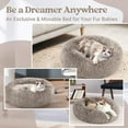 thumbnail image 3 of rabbitgoo Cat Bed for Indoor Cats, Fluffy Round Self Warming Calming Soft Plush Donut Cuddler Cushion Pet Bed for Small Dogs Kittens, 20 inches, 3 of 11