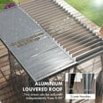 thumbnail image 4 of Outsunny 10'x13' Aluminum Pergola with Adjustable Louvered Roof, Gray, 4 of 10