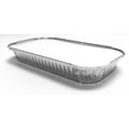 thumbnail image 4 of PACTOGO 3 lb. Oblong Aluminum Foil Entrée Take-Out Pan with Board Lid Disposable Containers 12.37" x 6.57" x 1.43" (Pack of 10 Sets), 4 of 9